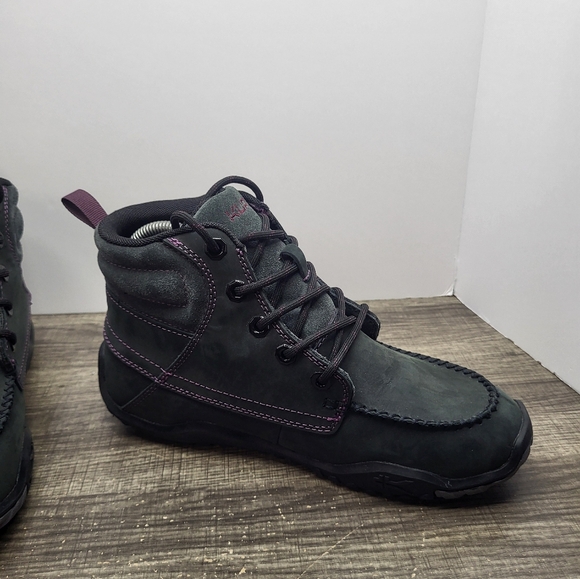 Kuru Quest Womens Size 8 Black Leather Outdoors Hiking Boot Shoes - Picture 3 of 10